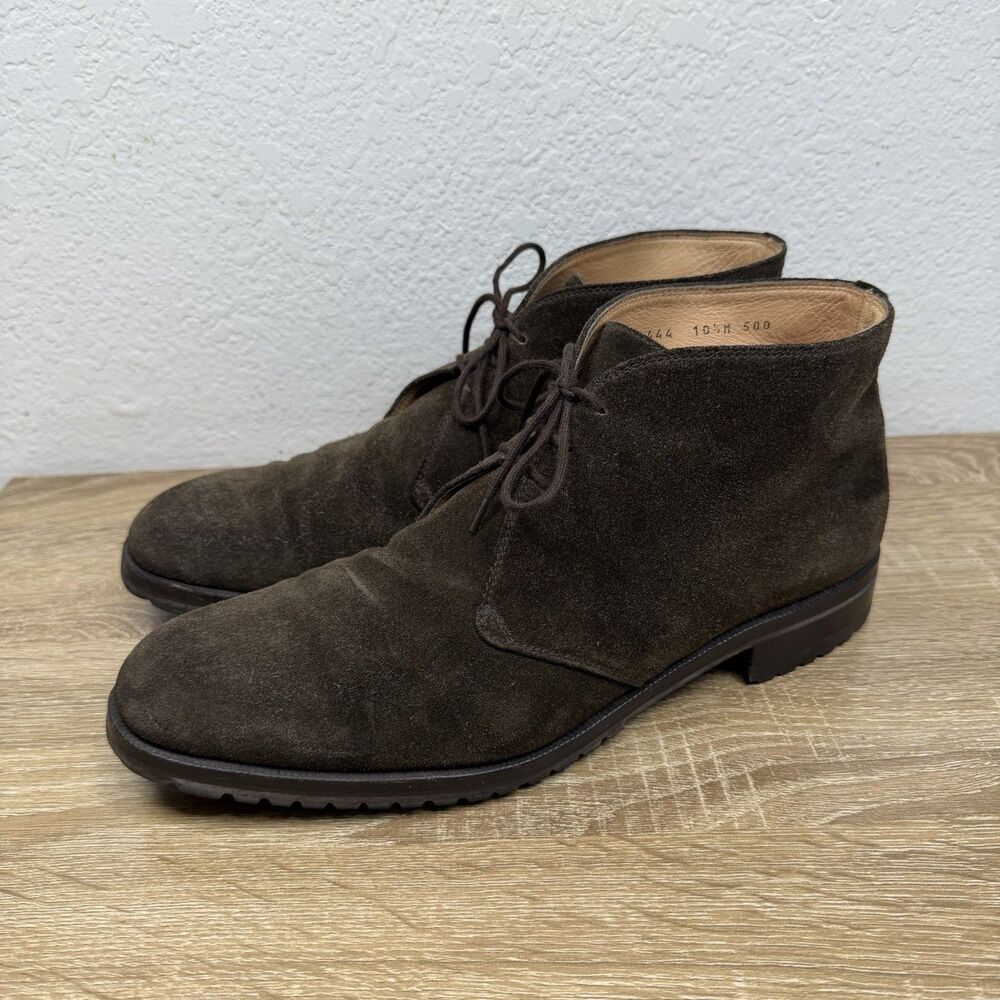 Gravati Wilkes Bashford Suede Chukka Boots Brown Men's 10.5 M Lace Up Italy Made
